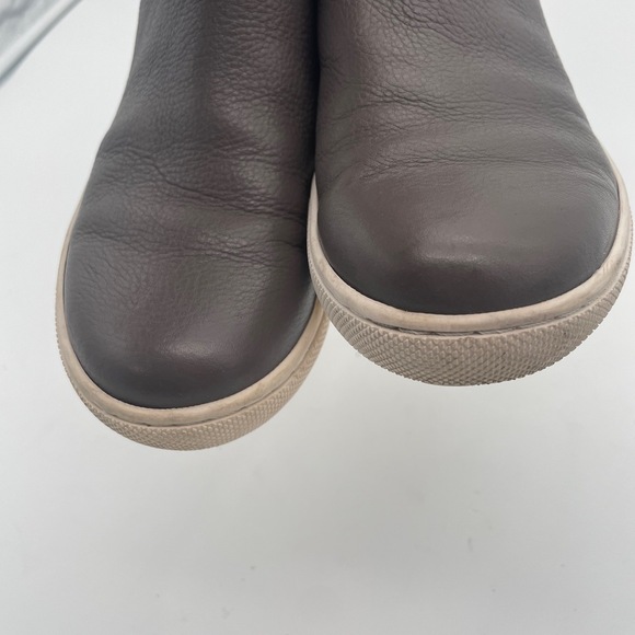 J/slide Gray Slip On Bootie boot Supple Leather Elastic Panel Womens Shoes 6 - Picture 10 of 12